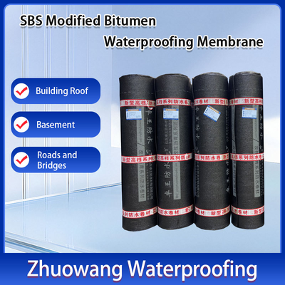 Waterproof Sbs Modified Bituminous Membrane Roofing Elastomeric For Flat Roofs