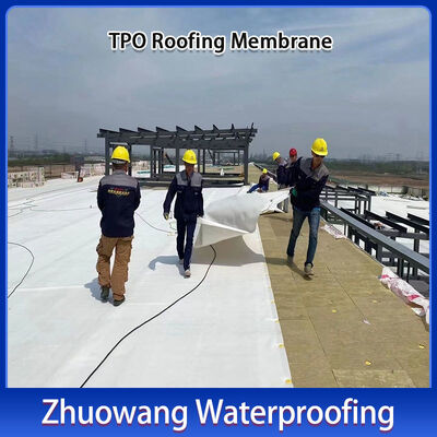 1.2-2.0mm Waterproof Tpo Roofing Membrane High Tensile For Steel & Concrete Roofs