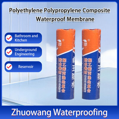 Eco Friendly Polyethylene Polypropylene Waterproof Membrane Roll On For Roof Basement