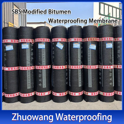 3mm Thickness SBS Waterproof Membrane with High Tensile Strength and Temperature Resistance -20°C to 120°C