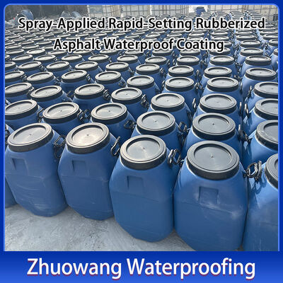 Cold Applied Rubberized Asphalt Waterproof Coating with High Water Resistance and Rapid Curing