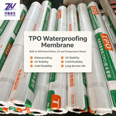 PO Roofing Membrane | Thermoplastic Polyolefin Single Ply Flat Roof Waterproof Membrane