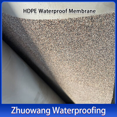 Non Asphalt HDPE Waterproofing Membrane Skin Type For Trench Floor Applications