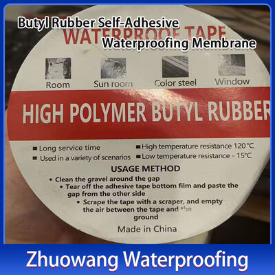 Excellent Butyl Rubber Self Adhesive Waterproof Membrane Roll Polymer Type