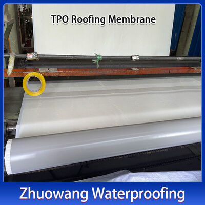 Industrial Roof TPO Waterproofing Membrane / Roofing Membrane Roll 3.05 Meters Width