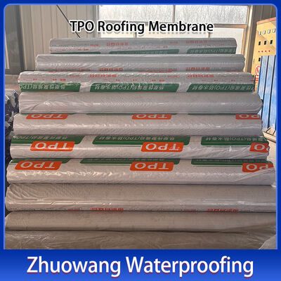 Heat Aging Resistant Thermoplastic Polyolefin Roofing Membrane 1.2-2.0mm Peel And Stick TPO