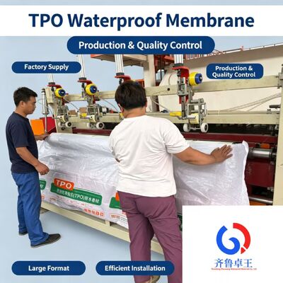 TPO Waterproofing Membrane with 20 Years Warranty, Heat Weldable and Class A Fire Resistance for Industrial Roofs