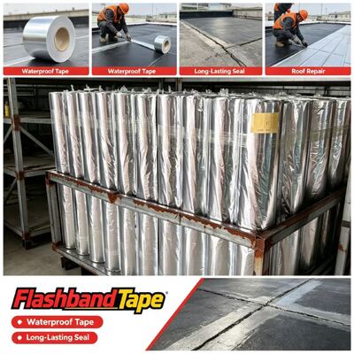 High Adhesion Asphalt Bitumen Tape, Aluminum Backed Waterproof Flashing Tape for Crack Patching