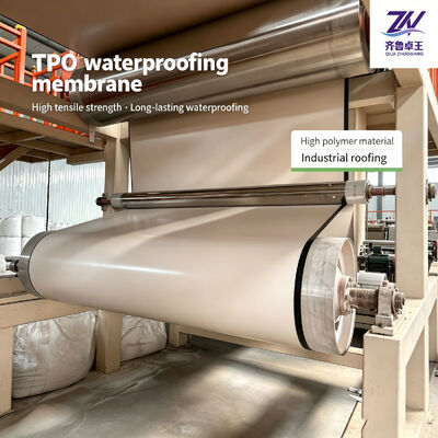 Class A Fire Resistant TPO Waterproofing Membrane with 20 Years Warranty and ≥ 300% Elongation for Commercial Roofing