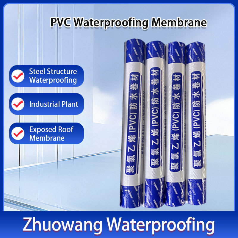 Flame-Retardant PVC Waterproof Membrane for Steel Roofs | Qilu Zhuowang